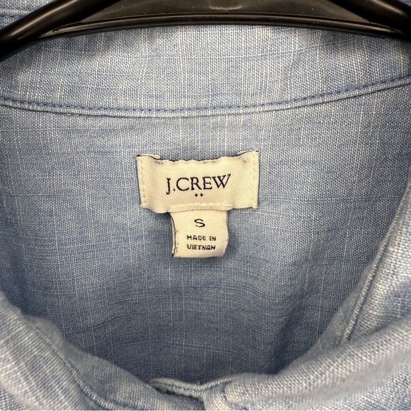 J. Crew Light Blue Sleeveless Button-Down Shirt 100% Cotton Size Small GUC - Picture 2 of 6